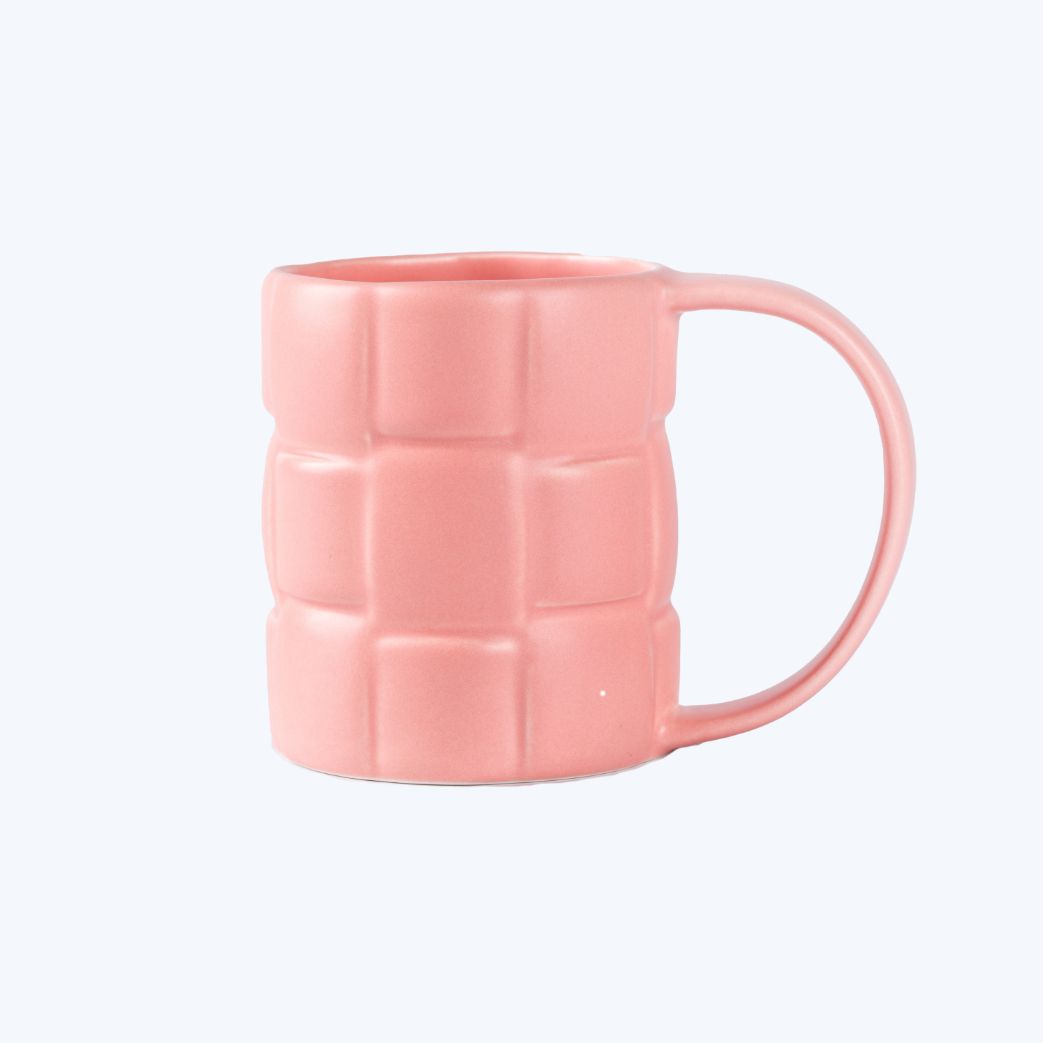 KNIT Ceramic mug -PINK-