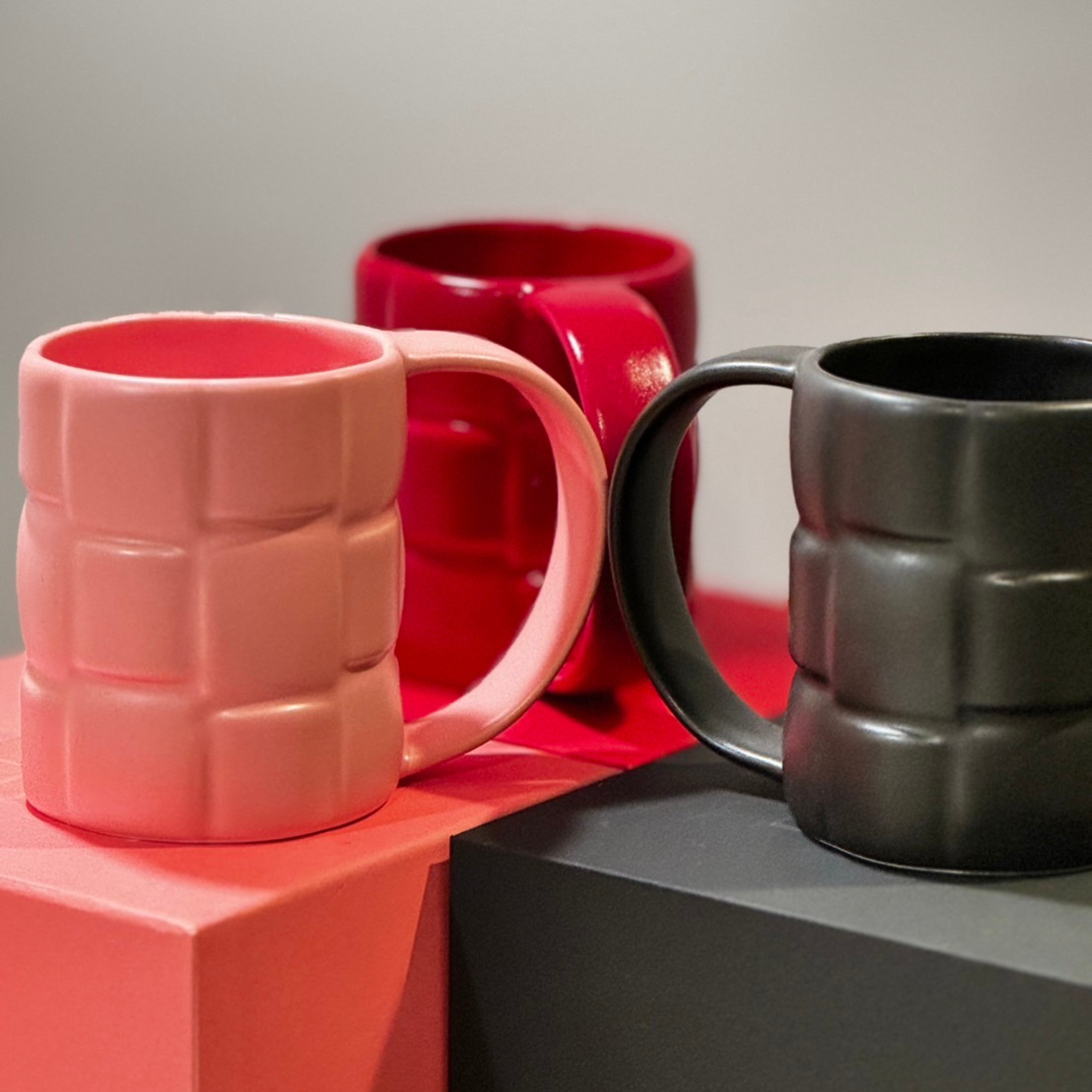 KNIT Ceramic mug -BLACK-